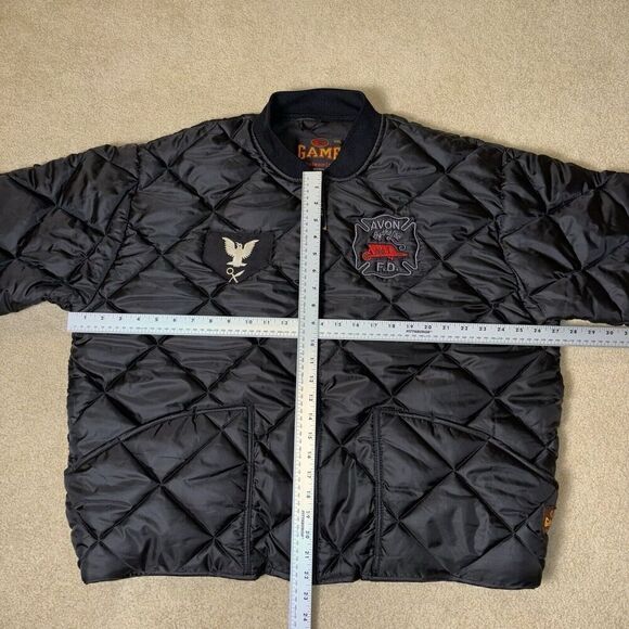 Game Sportswear Black Diamond Quilt Jacket Men’s Size 2XL - Picture 5 of 7